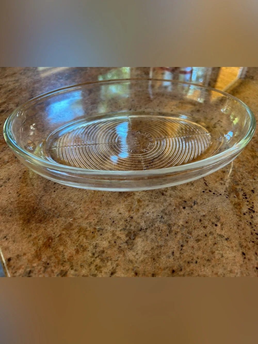 Glasbake 9”x6” 16oz Ovenware 55-7 Pressed Glass Oval Shallow Chafing Dish Insert
